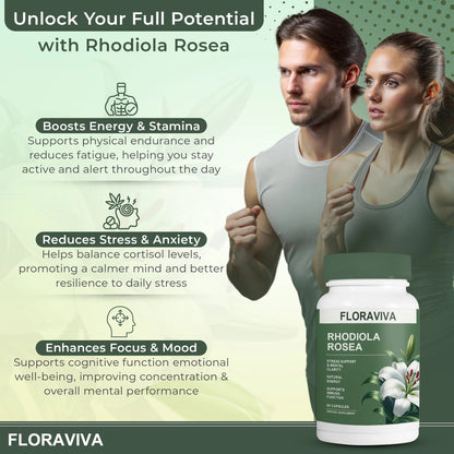 Floraviva Rhodiola Rosea Capsules/ 2PCS